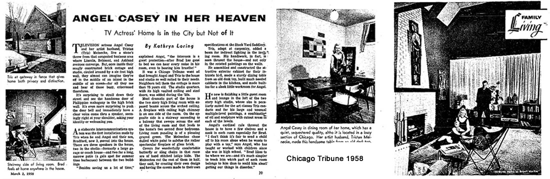 Angel Casey in her heaven at home with her family. In the city but not of it. Chicago Tribune 1958 Angel Casey in her heaven at home with her family. In the city but not of it. Chicago Trubune 1958